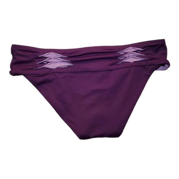 BECCA Bikini Bottom NWOT Origami Cutout Hipster Merlot Size XS - Picture 4 of 7